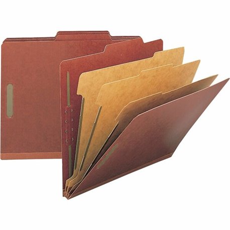 Nature Saver 2/5 Tab Cut Legal Recycled Classification Folder - 8 1/2" x 14" - 8 Fastener(s) - 2" Fastener Capacity for Folder, 