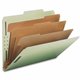 Nature Saver 2/5 Tab Cut Letter Recycled Classification Folder - 8 1/2" x 11" - 3" Expansion - Prong K Style Fastener - 2" Faste