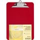 Nature Saver Recycled Plastic Clipboards - 1" Clip Capacity - 8 1/2" x 12" - Heavy Duty - Plastic - Red - 1 Each