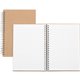 Nature Saver Hardcover Twin Wire Notebooks - 80 Sheets - Wire Bound - 0.25" Ruled - Ruled Margin - 22 lb Basis Weight - 8 1/4" x