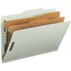 Nature Saver 2/5 Tab Cut Legal Recycled Classification Folder - 8 1/2" x 14" - 6 x Prong K Style Fastener(s) - 1" Fastener Capac