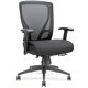 Lorell Executive Mesh Mid-back Chair - Black Fabric Seat - Black Back - Plastic Frame - 5-star Base - Black - 1 Each