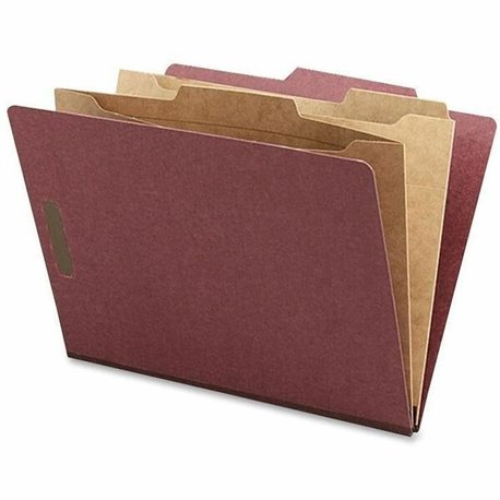 Nature Saver 2/5 Tab Cut Letter Recycled Classification Folder - 8 1/2" x 11" - 2" Expansion - 4 Fastener(s) - 2" Fastener Capac