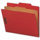 Nature Saver Letter Recycled Classification Folder - 8 1/2" x 11" - 2" Fastener Capacity for Folder - 1 Divider(s) - Bright Red 