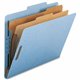 Nature Saver Letter Recycled Classification Folder - 8 1/2" x 11" - 2" Fastener Capacity for Folder - 2 Divider(s) - Blue - 100%