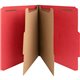 Nature Saver Letter Recycled Classification Folder - 8 1/2" x 11" - 2" Fastener Capacity for Folder - 2 Divider(s) - Red - 100% 