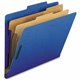 Nature Saver Letter Recycled Classification Folder - 8 1/2" x 11" - 2" Fastener Capacity for Folder - 2 Divider(s) - Dark Blue -