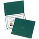 Oxford Letter Certificate Holder - 8 1/2" x 11" - Linen - Hunter Green - 5 / Pack