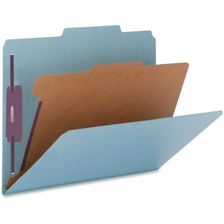 Nature Saver 2/5 Tab Cut Legal Recycled Classification Folder - 8 1/2" x 14" - 2" Fastener Capacity for Folder, 2" Fastener Capa