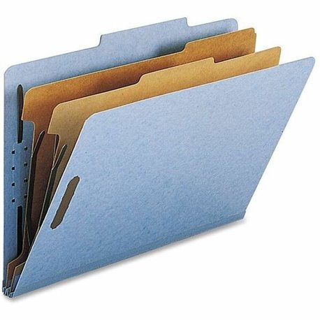 Nature Saver Legal Recycled Classification Folder - 8 1/2" x 14" - 2" Fastener Capacity for Folder - 2 Divider(s) - Blue - 100% 