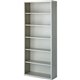 Lorell Fortress Series Bookcase - 34.5" x 13" x 82" - 6 x Shelf(ves) - Light Gray - Powder Coated - Steel - Recycled - Assembly 