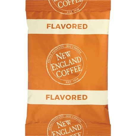 New England Coffee Portion Pack Hazelnut Creme Coffee - Light - 2.5 oz Per Pack - 24 - 24 / Carton