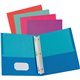 Oxford Letter Recycled Pocket Folder with Fastener - 8 1/2" x 11" - 100 Sheet Capacity - 2 Pocket(s) - Assorted - 10% Recycled -