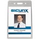 SICURIX Proximity Badge Holder - Support 2.37" x 3.50" Media - Vertical - Vinyl - 50 / Pack - Clear