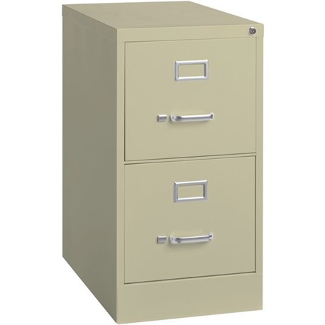 Lorell Fortress Series 22" Commercial-Grade Vertical File Cabinet - 15" x 22" x 28.4" - 2 x Drawer(s) for File - Letter - Lockab