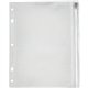 Oxford Zipper Binder Pockets - 10 1/2" x 8" Sheet - Ring Binder - Rectangular - Clear, White - Poly - 1 Each