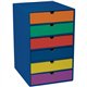 Classroom Keepers 6-Shelf Organizer - 6 Shelf(ves) - 17.8" Height x 13.5" Width x 12" Depth - 70% Recycled - Blue - 1 Each
