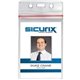 SICURIX Sealable ID Badge Holder - Support 2.62" x 3.75" Media - Vertical - Vinyl - 50 / Pack - Clear