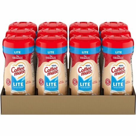 Coffee mate Original Lite Powdered Creamer Canister - Gluten-Free - Original Lite Flavor - 0.69 lb (11 oz) Canister - 12/Carton 