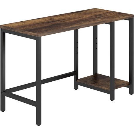 NuSparc Metal Frame Desk - For - Table TopVintage Oak, Black Top - Contemporary Style - 220 lb Capacity x 47.20" Table Top Width