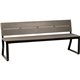 Lorell Faux Wood Outdoor Bench With Backrest - Charcoal Faux Wood, Polystyrene Seat - Charcoal Faux Wood, Polystyrene Back - 1 E