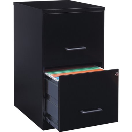 NuSparc File Cabinet - 14.2" x 18" x 24.5" - 2 x Drawer(s) for File - Letter - Vertical - Locking Drawer, Glide Suspension, Nonp