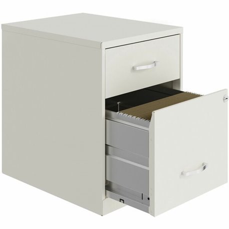 NuSparc File Cabinet - 14.2" x 18" x 19" - 2 x Drawer(s) for File, Box - Letter - Vertical - Locking Drawer, Glide Suspension, N