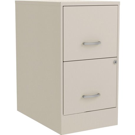 NuSparc File Cabinet - 14.2" x 22" x 26.6" - 2 x Drawer(s) for File - Letter - Mobility, Locking Drawer, Glide Suspension, 3/4 D