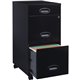 NuSparc File Cabinet - 14.2" x 18" x 29.5" - 3 x Drawer(s) for Pencil, File - Letter - Vertical - Mobility, Glide Suspension, Dr