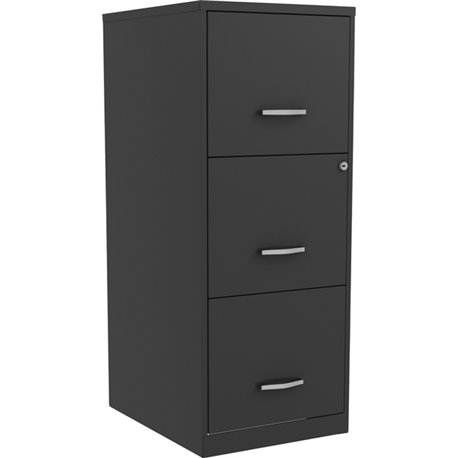 NuSparc Vertical File Cabinet - 14.2" x 18" x 35.5" - 3 x Drawer(s) for File - Letter - Vertical - Cam Lock, Glide Suspension, A