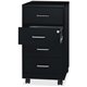 NuSparc Mobile Storage Cabinet - 14.2" x 18" x 26.5" - 4 x Drawer(s) - Letter, Legal - Mobility, Glide Suspension, Anti-tip, Non