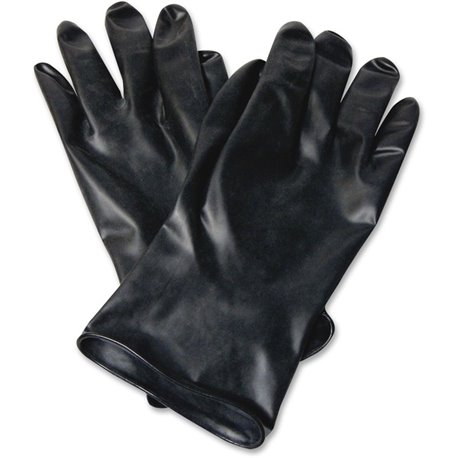 NORTH 11" Unsupported Butyl Gloves - Chemical Protection - 10 Size Number - Black - Water Resistant, Durable, Chemical Resistant