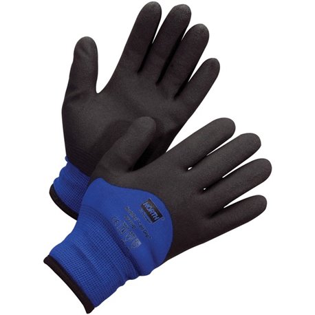 Honeywell Northflex Coated Cold Grip Gloves - X-Large Size - Blue, Black - Heavyweight, Insulated, Flexible, Shock Absorbing, Vi