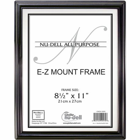 Golite nu-dell All-purpose E-Z Mount Frames - 8.50" x 11" Frame Size - Rectangle - Horizontal, Vertical - Break Resistant - 1 Ea