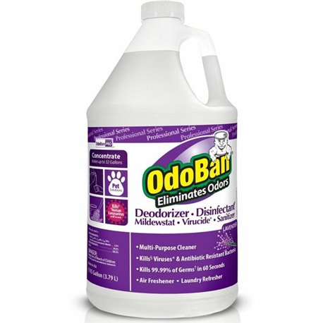 OdoBan Deodorizer Disinfectant Cleaner Concentrate - Concentrate - 128 fl oz (4 quart) - Lavender Scent - 1 Each - Disinfectant,