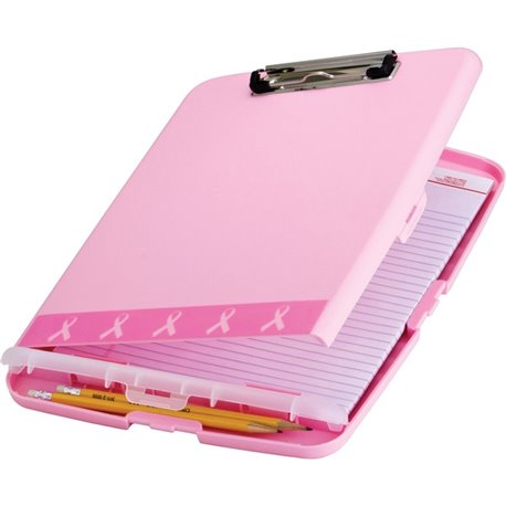 Officemate Slim Clipboard Storage Box - 11" - Pink - 1 Each