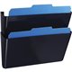 Officemate Mountable Wall File, Black, 2PK - 7" Height x 13" Width x 4.1" Depth - Black - Plastic - 2 / Box