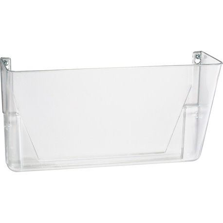 Officemate Mountable Wall File - 7" Height x 13" Width x 4.1" Depth - Clear - Plastic - 1 Each