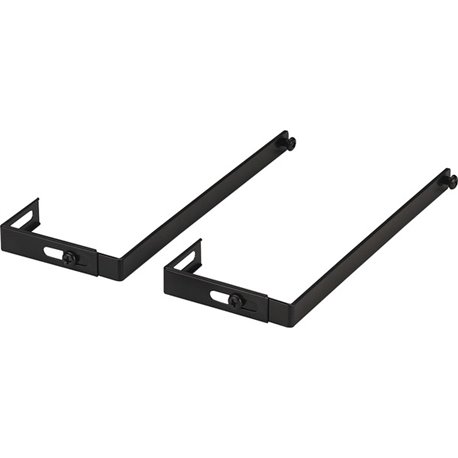 Officemate Adjustable Partition Hangers, Metal, 2PK - 7" Length - Metal - Black - 2 / Pair