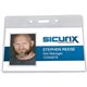 SICURIX Vinyl Punched ID Badge Holders - Horizontal - Horizontal - 2.5" x 3.5" x - Vinyl - 50 / Pack - Clear