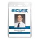 SICURIX ID Badge Holder - Vertical - 2.4" x 3.4" x - Vinyl - 12 / Pack - Clear