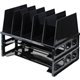 Officemate Sorter with 2 Letter Trays - 5 Compartment(s) - 10.3" Height x 13.5" Width x 9.1" Depth, Desktop - Stackable - Black 