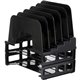 Officemate Incline Sorter with 2 Letter Trays - 5 Compartment(s) - 14" Height x 9.1" Width x 13.5" DepthDesktop - Stackable - Bl