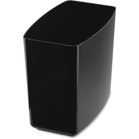 Officemate 2200 Series Wastebasket - 5 gal Capacity - 12.5" Height x 13.8" Width x 8.4" Depth - Black - 1 Each