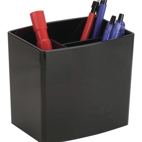 Officemate 2200 Series Large Pencil Cup - 4.5" x 5" x 3.8" x - Plastic - 1 Each - Black