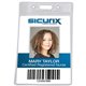 SICURIX Vinyl Punched ID Badge Holders - Vertical - Vertical - 3.5" x 2.5" x - Vinyl - 50 / Pack - Clear