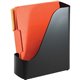 Officemate Open Top Magazine File - Black - Plastic - 1 Each