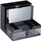 Officemate VersaPlus Desk Organizer - 9 Compartment(s) - 5.5" Height x 6.2" Width x 6.3" DepthDesktop - Black - Plastic - 1 Each