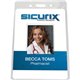 SICURIX Vertical ID Badge Holder - 3.9" x 3.6" x - Vinyl - 50 / Pack - Clear