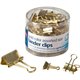 Officemate Assorted Size Binder Clips - 30 / Pack - Gold - Metal